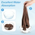thumbnail image 4 of Uxcell 2pcs 28" x 12" Microfiber Cleaning Cloth Absorbent, Brown, 4 of 7