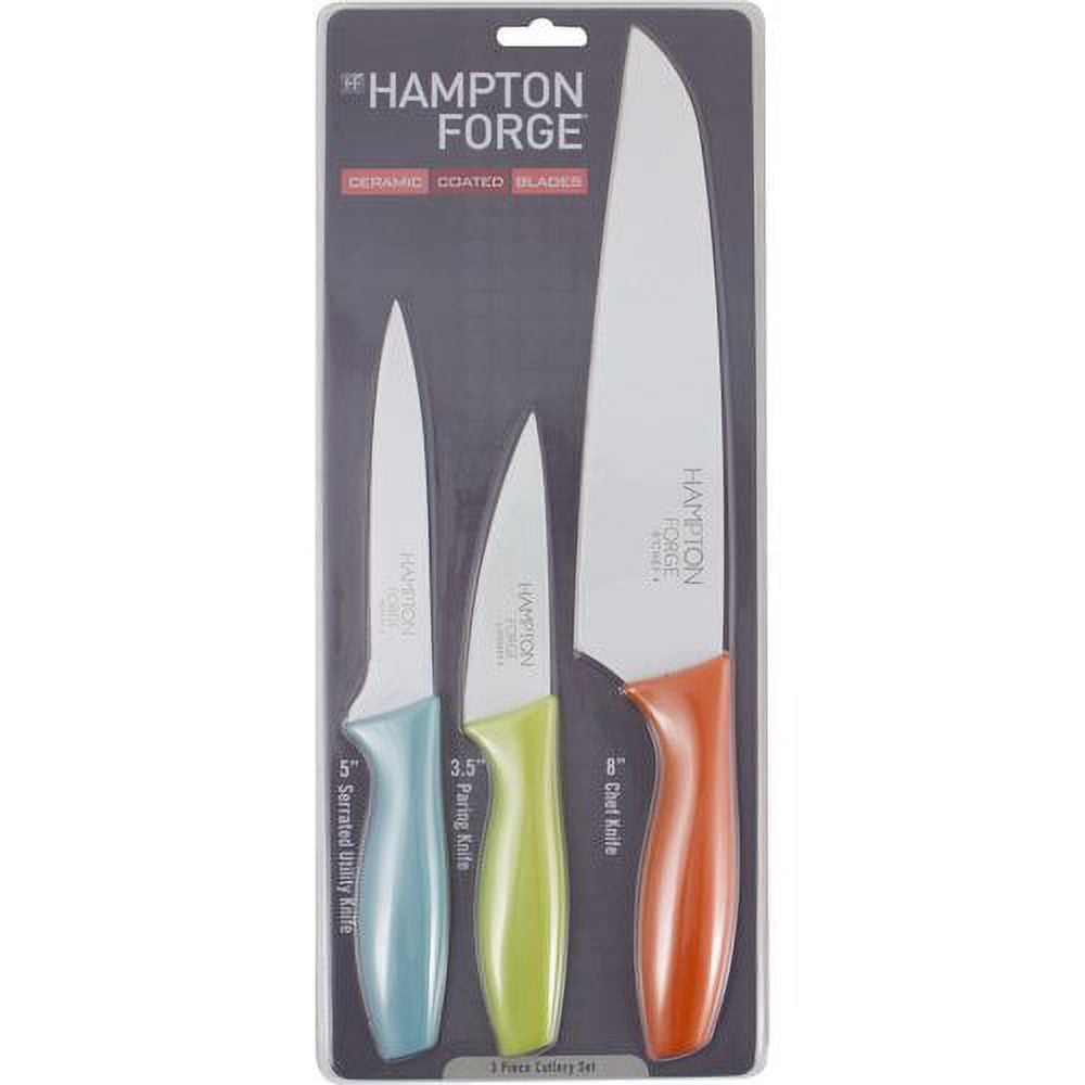 Tomodachi 3 Piece Pairing Knife Set With Printed Blades - Lot Of 2