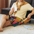thumbnail image 2 of Cauagu Retro Bulldog Sunglasses Print Pajama Bottoms for Men Sleep Pajama Shorts Elastic Waistband Sleep Pajama Short Men's PJ Shorts -Small, 2 of 6