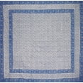 thumbnail image 2 of Rajasthan Block Print Tapestry Cotton Bedspread 106" x 106" Queen Blue, 2 of 2