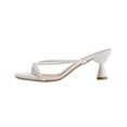 thumbnail image 3 of Abtuhar Womens Low Heels Shoes Solid Color Toe Flop Thin Heel Mules, 3 of 5