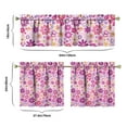 thumbnail image 6 of Country Floral Print Curtains 24" Short - 3 Panel Vintage Farmhouse Set with Bohemian Botanicals, Rod Pocket Window Treatment, 6 of 6