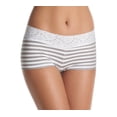 thumbnail image 2 of Maidenform STEEL STRIPE Cotton Dream Lace Boyshort, US X-Large, 2 of 4