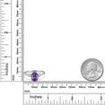 thumbnail image 6 of Gem Stone King 14K White Gold Purple Amethyst and White Created Sapphire Engagement Ring for Women | 1.86 Cttw | Oval 9X7MM | Gemstone February Birthstone | Size 7, 6 of 6