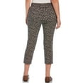 thumbnail image 2 of Rafaella Women's Pull-On Split Seam Waistband Stretch Comfort Capri (Leopard, 6), 2 of 4
