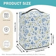 thumbnail image 6 of ZIATUBLES Ice Cream Maker Machine Dust Cover Compatible with Ninja CREAMi NC501/NC301/NC299amz, Open Bottom Kitchen Appliance Decor Cover with Front Pockets, Blue Flower Print, 6 of 6