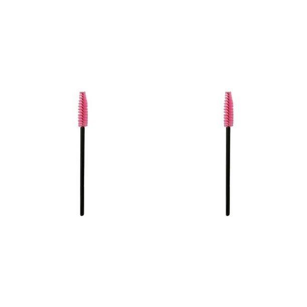 Seitruly 50 Uds aplicador de máscara desechable mano de obra herramientas de belleza suministros para el cuidado de los ojos para Cepillo rosa varilla negra 2piezas