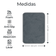 thumbnail image 2 of Tapete Absorbente Alfombrilla Secado Rápido Para Baño Xtellar  Color Gris Liso, 2 of 3