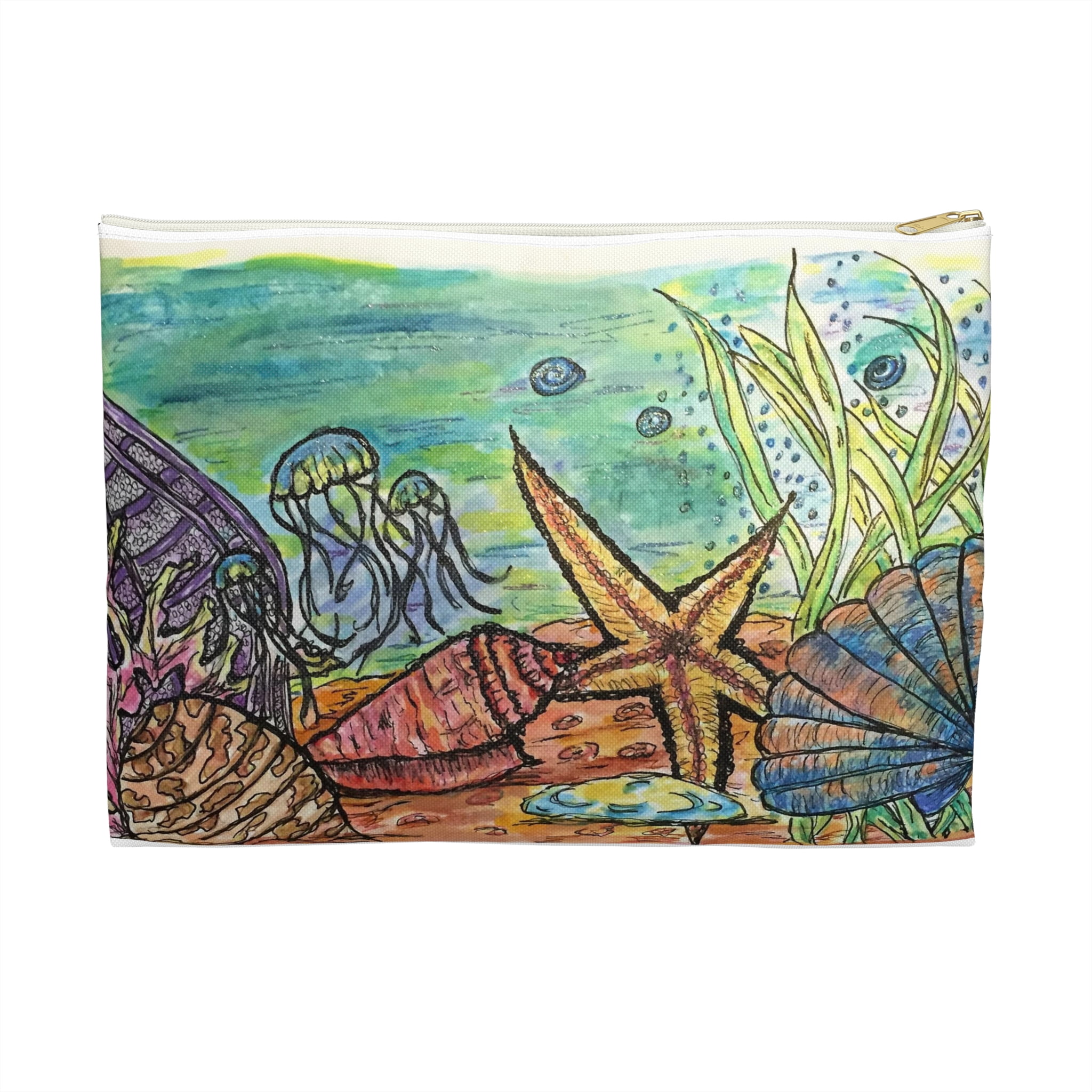 Under Water Fun Pouch  - Durable and Versatile Cosmetic Bag or Pencil Case