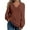Brown, variant on Plus Size Womens Sweaters 4X Long Sleeve Sweatshirts Fall V Neck Blue Tops Fashion Knit Collar Shirts Loose Fit Lapel Pullovers Winter Casual Dressy 4XL 24W 26W