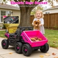 thumbnail image 5 of 2-In-1 24V 440W Kids Ride On Electric Dump Truck Car with Parental Remote, 4WD Electric Car with Anti-Collision Bar, Ride on Toy with Bluetooth/MP3, Gift for Kids Boys Girls Aged 3-5, Pink, 5 of 9