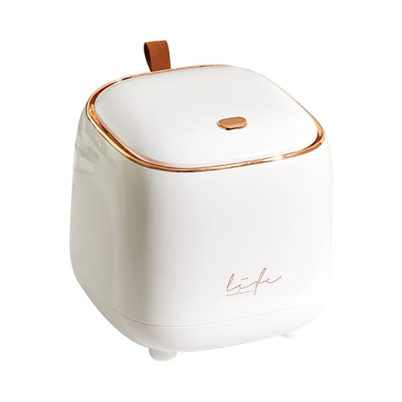 Leodye 1PCS Mini Lidded Countertop Trash Can Removable Compact Home/Bathroom/office Desk/Coffee Table Lint Waste Bin -5.75.79.84in