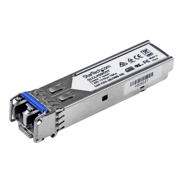 StarTech.com Cisco GLC-LH-SMD Compatible SFP Module, 1000BASE-LX/LH, 1GbE Single Mode (SMF) Fiber Optic Transceiver, 1GE Gigabit Ethernet SFP, LC Connector, 10km, 1310nm, DDM, Firepower - Lifetime Warranty (GLCLHSMDST) - SFP (mini-GBIC) transceiver module (equivalent to: Cisco GLC-LH-SMD) - 1GbE - 1000Base-LX, 1000Base-LH - LC - up to 6.2 miles - 1310 nm - for P/N: IES101G2SFPW, IES101GP2SFW