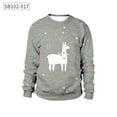 thumbnail image 2 of IROINNID Reduced Crew Neck Pullover Sweatshirts Comfy Christmas Clothing Loose Tops Christmas Day Long Sleeve Graphic Print Sweater,Gray, 2 of 4