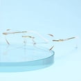 thumbnail image 1 of Gafas de presbicia anti luz azul sin marco con borde de diamante para damas, gafas planas, gafas de cerca terminadas, gafas mecedoras, 1 of 2
