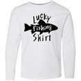 thumbnail image 3 of Inktastic Lucky Fishing Shirt Fish Long Sleeve Youth T-Shirt, 3 of 5
