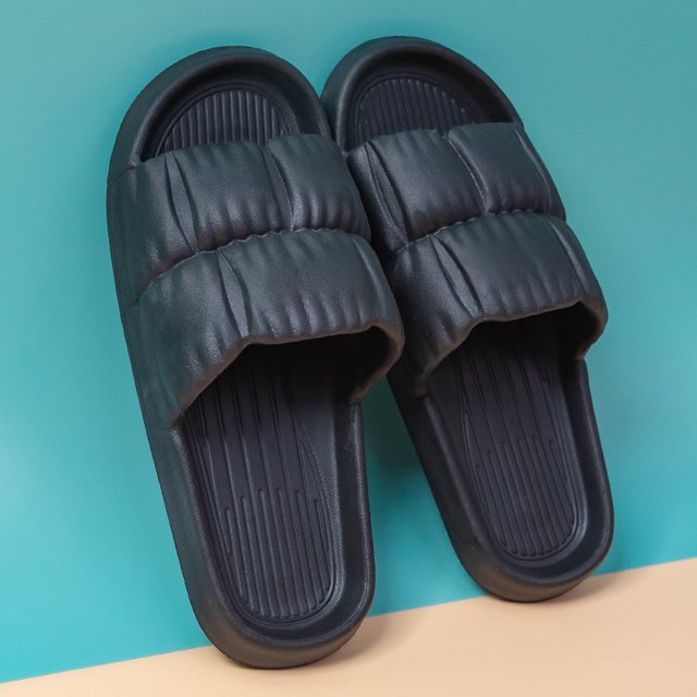 Zapatillas de mujer con suela blanda y degradado de estrella, sandalias de plataforma gruesas para playa de verano, zapatillas de mujer Eva para el hogar, chanclas para mujer