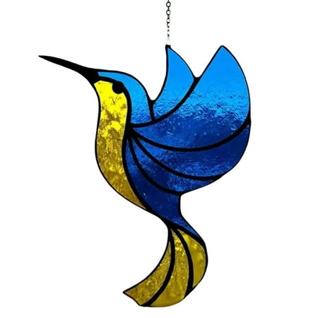 

Goxfaca Acrylic Hummingbird Hangings Pendant Sun Catcher | Colorful Bird Ornament for Home Garden Office Decoration | Unique Hummingbird Sun Catchers for Window 5.91*5.12in