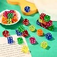 thumbnail image 6 of 36 Piece 19 mm Casino Style Craps Dice Sets Acrylic and Translucent D6 Dice, Square W/Rounded Edge for Casino, Craps, Table Games and Board Games(Fresh Color), 6 of 6