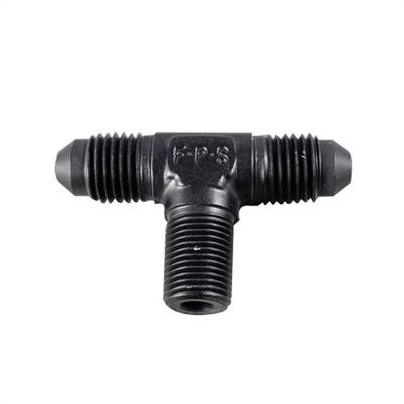 Fragola Performance Systems 482506-BL #6 TEE, 1/4, MPT ON THE SIDE BLACK