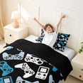thumbnail image 3 of Erosebridal Boys Gamer Twin Bedding,Gamepad Young Man Video Games Duvet Cover Set For Classic Retro Gaming Lovers,Reversible Black 2pcs,No Comforter, 3 of 6