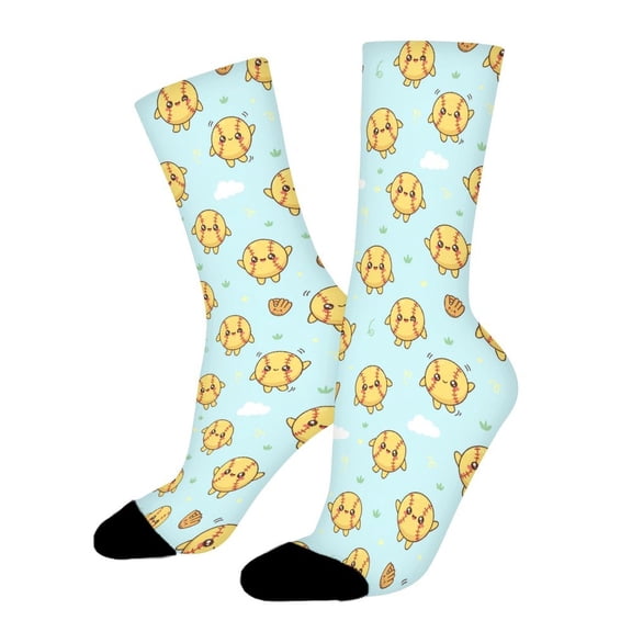 Beautiful Softball Funny Novelty Crew Socks for Women Men Sports