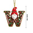 thumbnail image 3 of romoty Personalized Christmas Letter Ornaments, Cute Gnome Kitten Initial Pendants, 2D Flat Acrylic Monogram Tree Car Mirror Decor, 3 of 6
