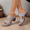 thumbnail image 2 of HNMKIU Sandals for Women Fashion Open Toe Platform Slides Breathable Hollow Out Design Casual Comfort Slippers with Heel Beach Shoes Light Gray,8, 2 of 8