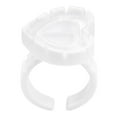 thumbnail image 1 of 100 Pcs Porte-Anneau de Colle pour Extension de Cils en Forme de Cœur (Rose Rouge), 1 of 9