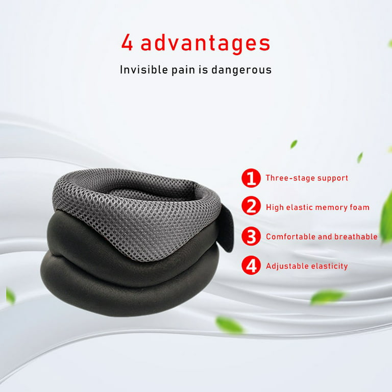 Heated Cervical Collar for Neck Pain Relief, Neck Support Brace Heat Therapy  for Spinal Pain and Pressure Relief Adjustable Foam Neck Brace for Woman  and Man 