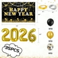 thumbnail image 2 of New Years Eve Party Supplies Decorations 2026 Set Large Happy New Year Banner Backdrop Gold Balloons 2026 41Pcs, 2 of 6