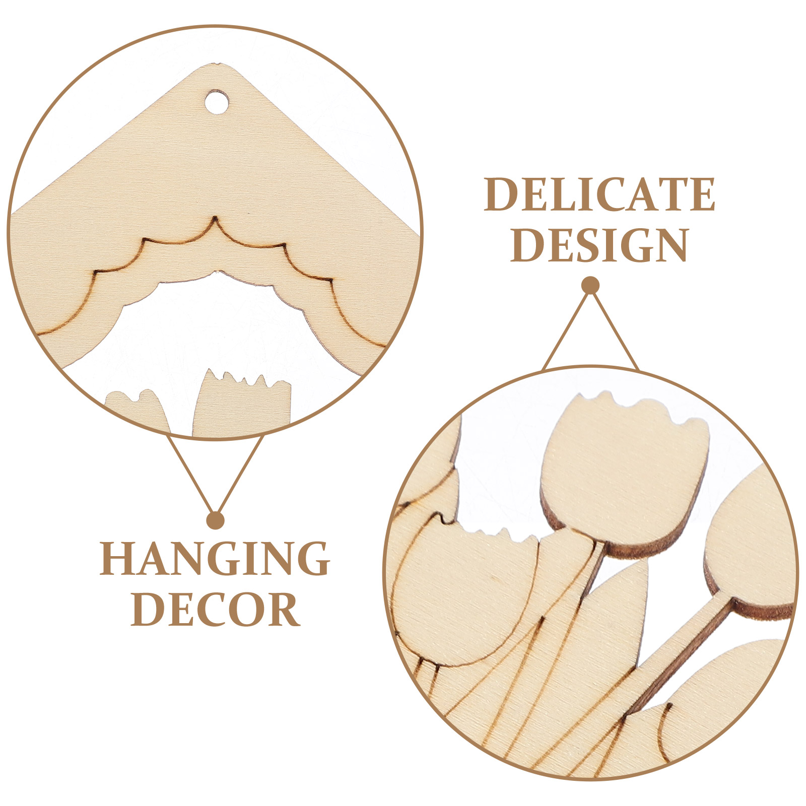 Voiceine 1 Set Unfinished Wind Chime Material DIY Bird House Theme Wind Chime Material