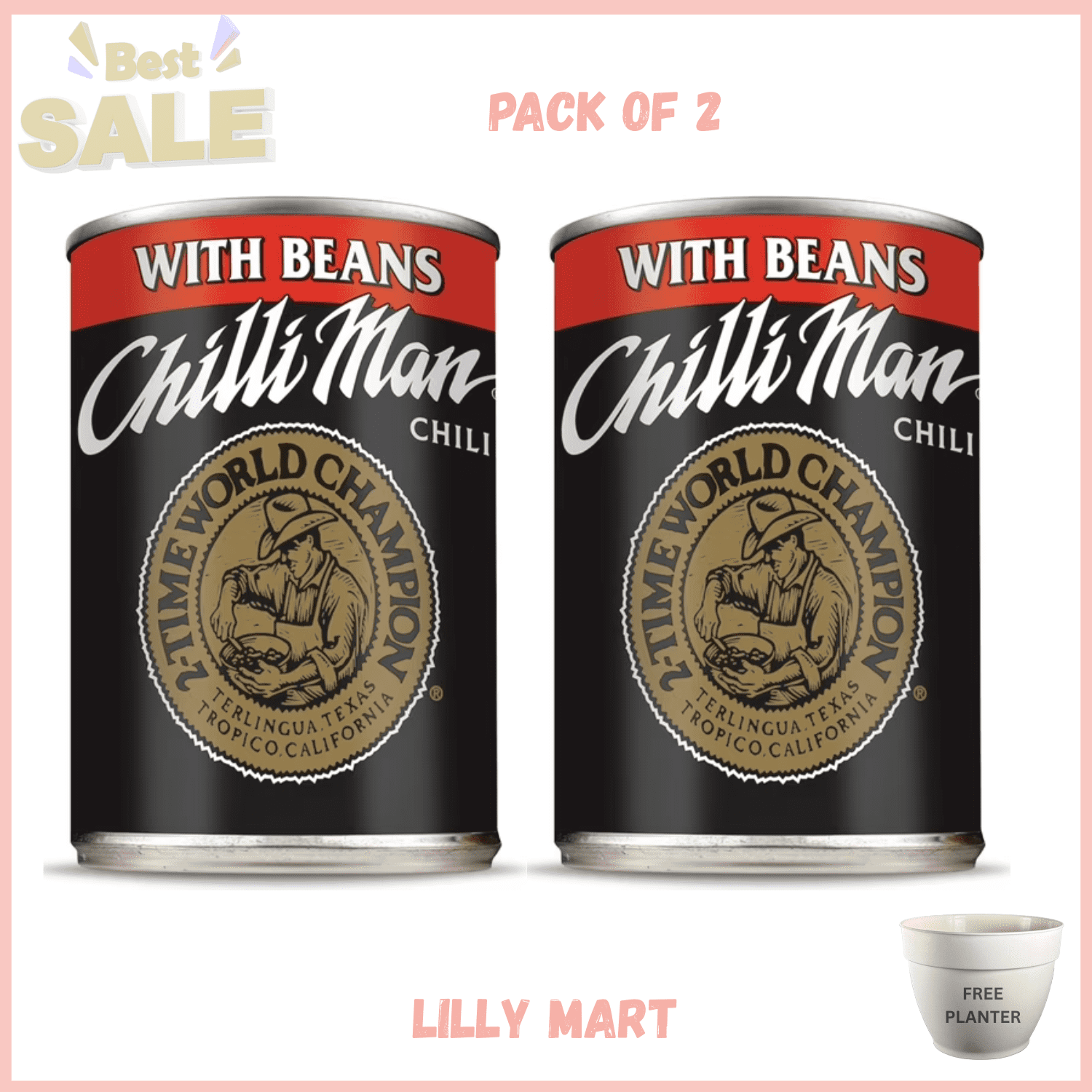 ChilliMan Chili with Beans Hot 15 oz. Can - Walmart.com