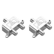 2X Digital 2 Way Coaxial Cable Splitter 5-2400MHz, RG6 Compatible, Work with Analog/Digital TV Connections and Internet