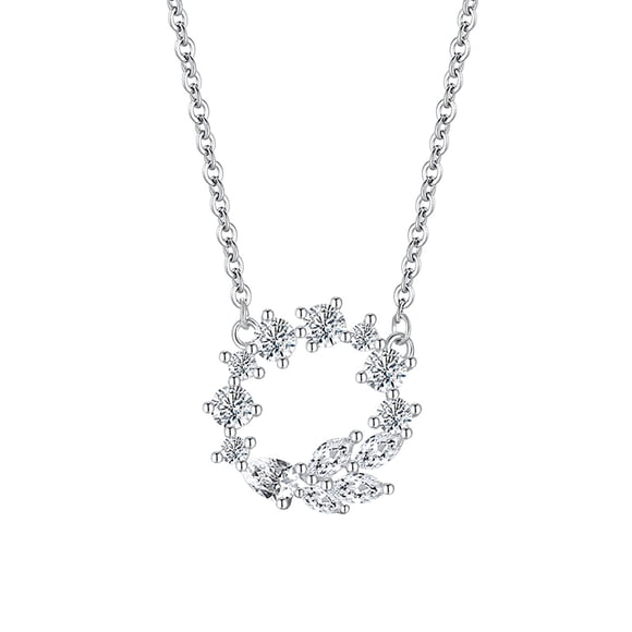 S925 Sterling Silver Wheat Wreath Necklace Light Luxury High Sense Summer Wearing Clavicle Chain Birthday Gift Girlfriend