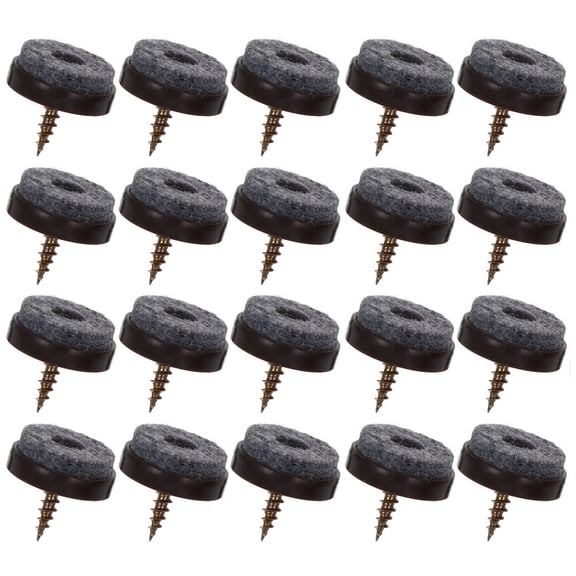 Luxshiny Furniture Pad Nails Brown 20Pcs 0.9X0.9X0.9In