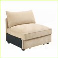 thumbnail image 3 of Modern Chenille Armless Sofa - Wheat | 2/3/4-Seat with Hidden Storage for Living Room, 3 of 6