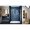 thumbnail image 4 of DreamLine Infinity-Z 36 in. D x 60 in. W x 74 3/4 in. H Clear Sliding Shower Door in Chrome and Left Drain Biscuit Base, 4 of 16