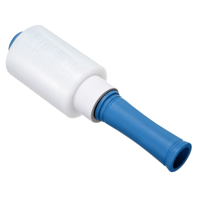Unique Bargains Pellicule Rétractable 4 Po x 492 Pi avec Poignée, Pellicule Extensible avec Distributeur Distributeur de Film Extensible Petite Main pour Meubles