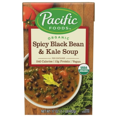 UPC 052603054911 product image for Pacific Foods Organic Spicy Black Bean & Kale Soup, 17oz | upcitemdb.com