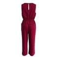 thumbnail image 4 of Vestido George para Mujer Tipo Lino Jumpsuit, Cuello V con Bolsas Laterales Vino Talla CH, 4 of 4