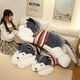 thumbnail image 4 of Juguete de Peluche de perro gigante Arco Iris Latino 120cm Husky Cojín para decoración del hogar, 4 of 5