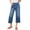 Blue, variant on Boyfriend Jeans for Women High Waisted Straight Leg Jeans Ankle Denim Pants with Pockets Travel Cropped Pants Cowgirl Outfits Y2k Frayed Raw Hem Ripped Distressed Jean Trendy Stretchy Baggy Jean