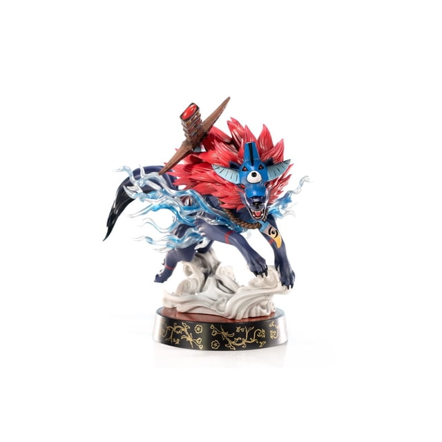 Figura de Colección First 4 Figures Okami Oki Forma de Lobo 8 Pulgadas Edicion Estandar
