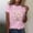 Pink, variant on Refreshing Women'S Tops, Tees & Blouses Black Crew Neck Short Sleeve Pull-on T-Shirts Flowers Casual Printed Tops Black,L