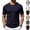 Navy, variant on Mens Summer Shirts - Mens Short Sleeve T Shirts Casual Crewneck Solid Color Shirt Summer Cable Knitted Stretch Pullover Tees