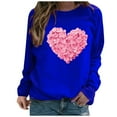 thumbnail image 1 of Chandails à Capuchon Graphiques pour Femmes Col Rond Manches Longues Imprimé Décontracté Ample Chandail Molletonné T-Shirt Blouse Hauts d'Automne, 1 of 2
