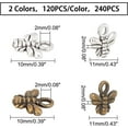 thumbnail image 4 of 240pcs Bee Shape Tibetan style Charms Mixed color 10x11x2mm Hole: 2mm 240pcs/box, 4 of 5