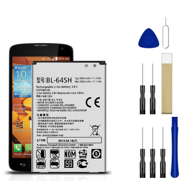 Replacement Battery BL-64SH EAC62238406 For Boost Mobile LG Volt LS740 Tool