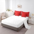 thumbnail image 5 of jejeloiu Romantic Heart Print 7-Piece Twin Bedding Sets,Happy Valentine'S Day Bedding Comforter Set,Kawaii Loves Pattern Sheet Sets For Girls Teens,Luxury Bedroom Decor Reversible, 5 of 8